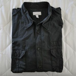 Utility Men's Military Long Sleeve Shirt Black